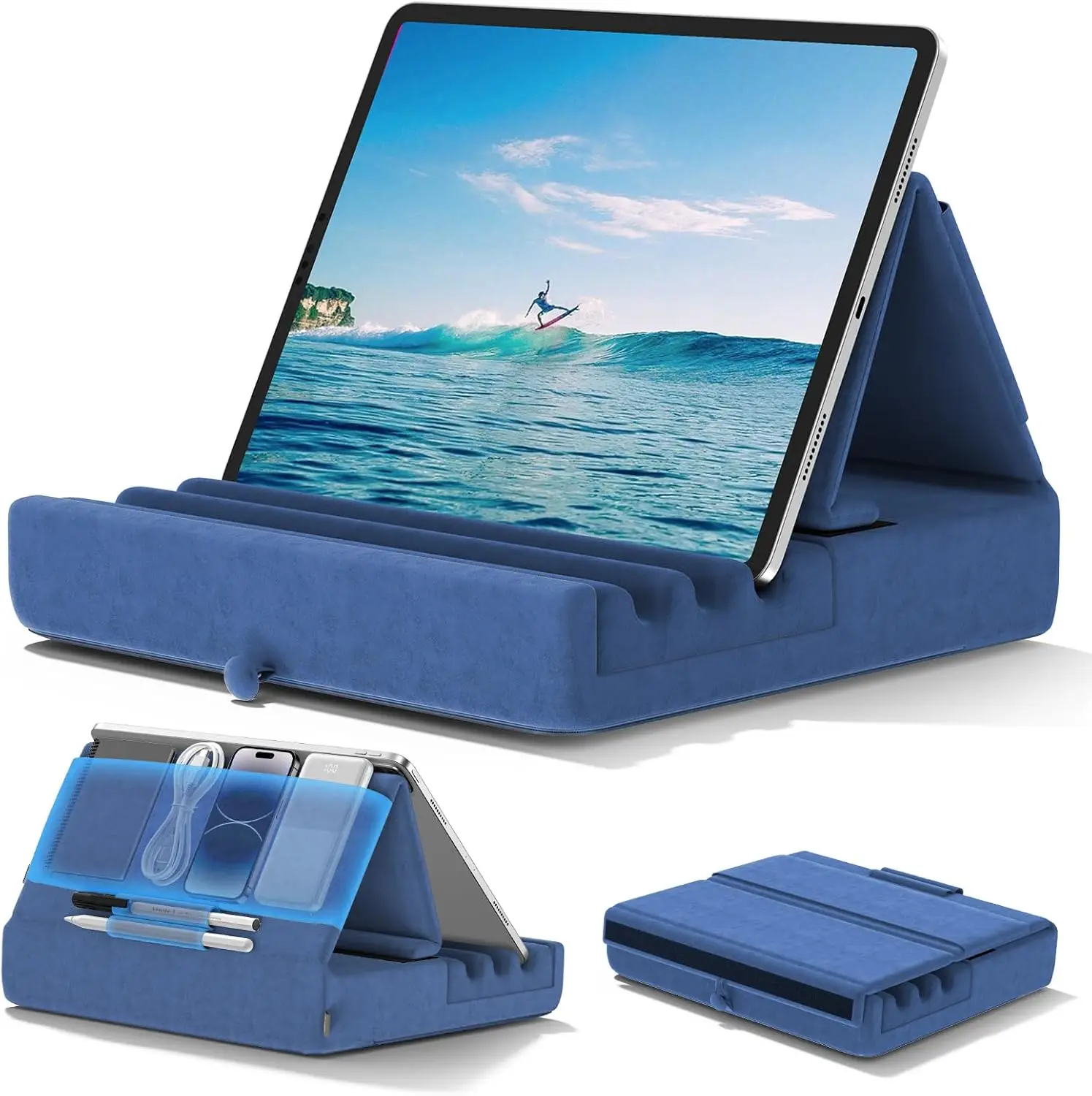 Tablet Lap Desk - Foldable Tablet Pillow Holder, iPad Stand