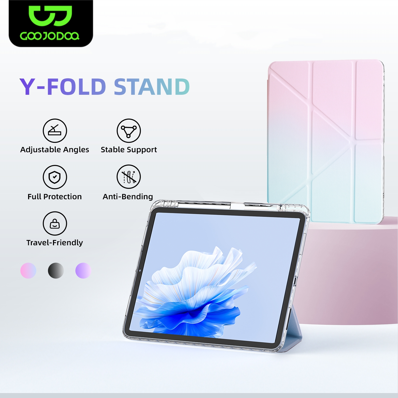 Tablet Accessories Choice Store - Y-shaped folding TPU iPad case for