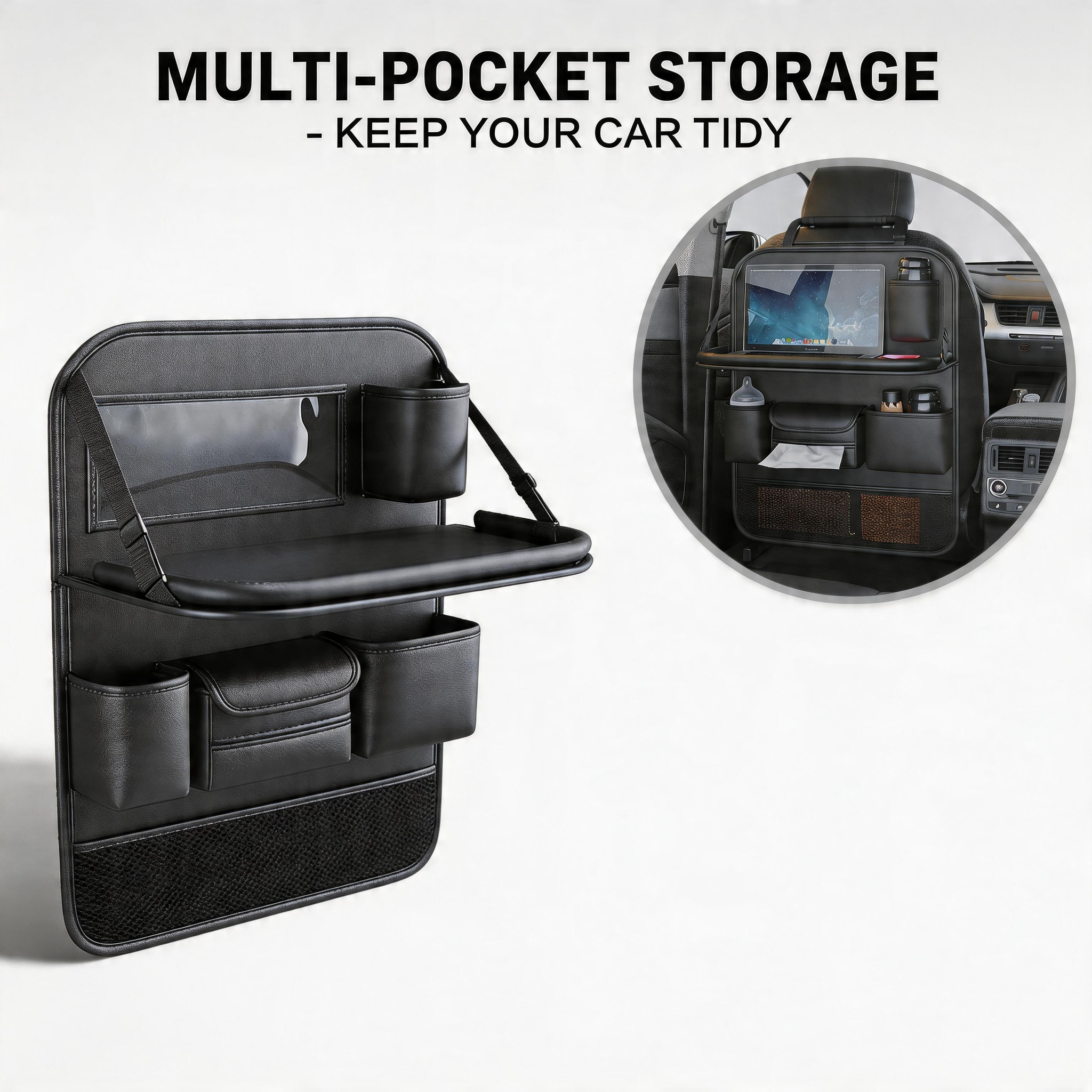 Tablet Car Accessories - Friendly Rear Seat Organizer Premium Waterproof
