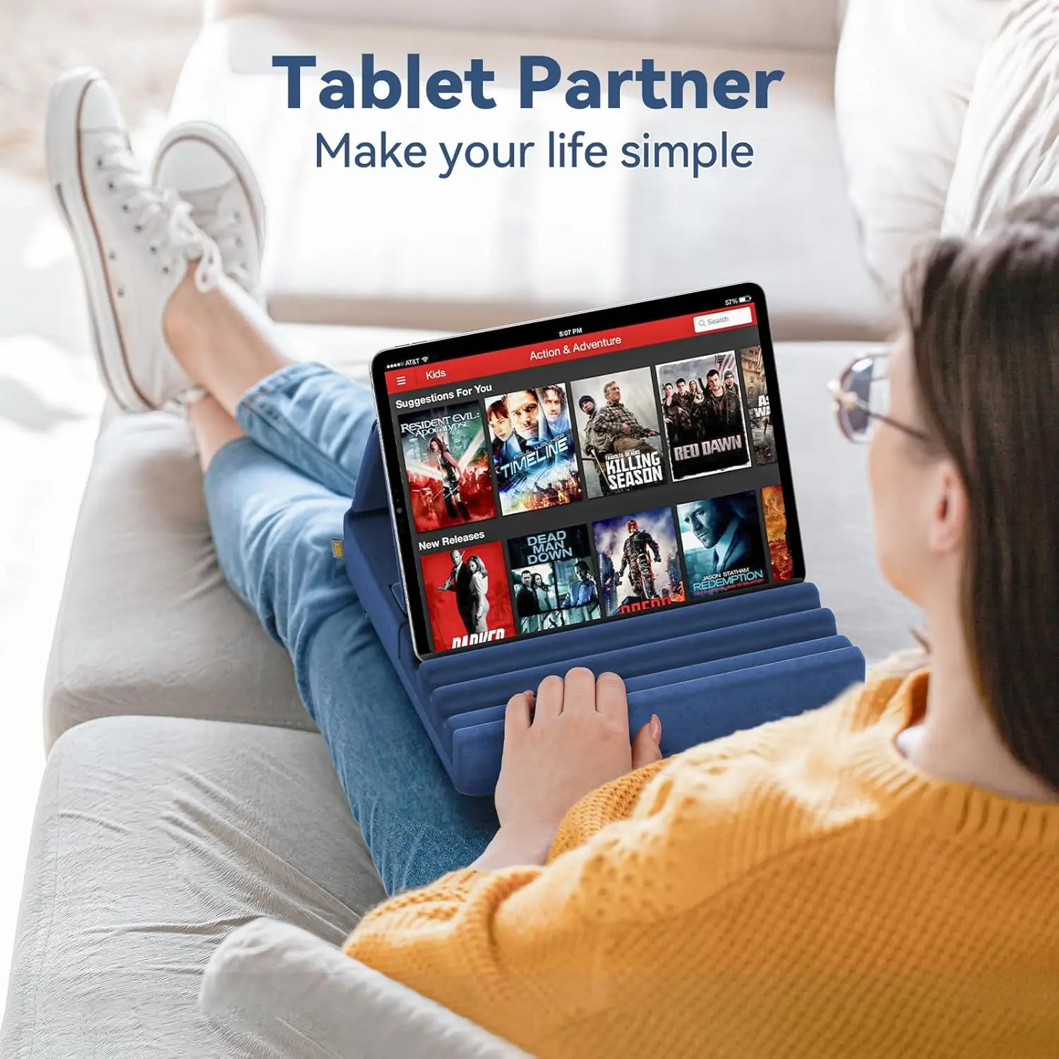 Foldable Tablet Pillow Holder, - Tablet Lap Desk recensione e prezzo