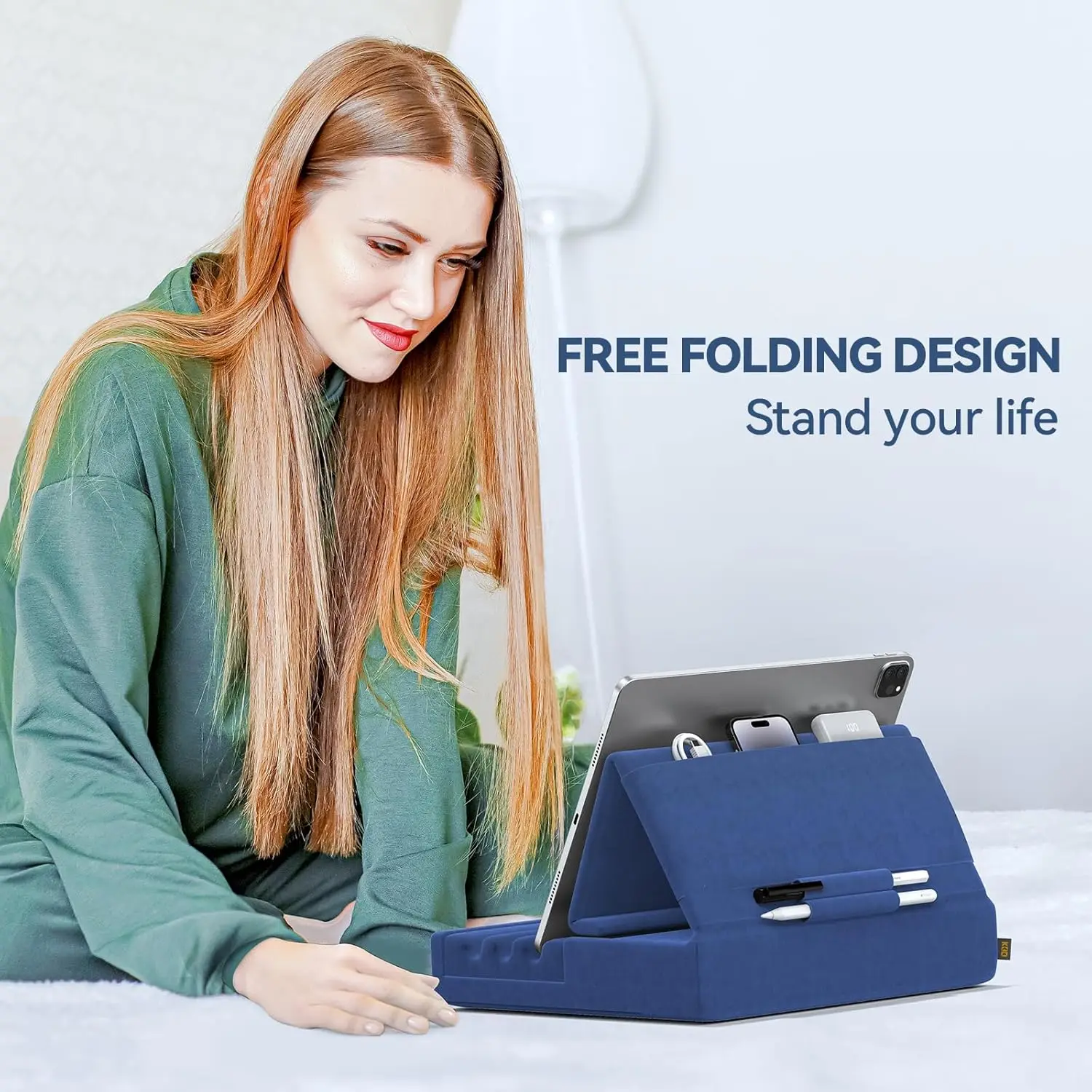 Foldable Tablet Pillow Holder, - Tablet Lap Desk recensione e prezzo