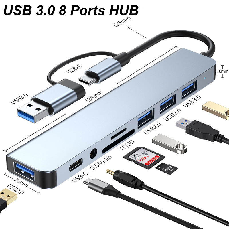 8-IN-1 USB TYPE-C 3.0 HUB 3.5M - Usb Hub Type C recensione e prezzo