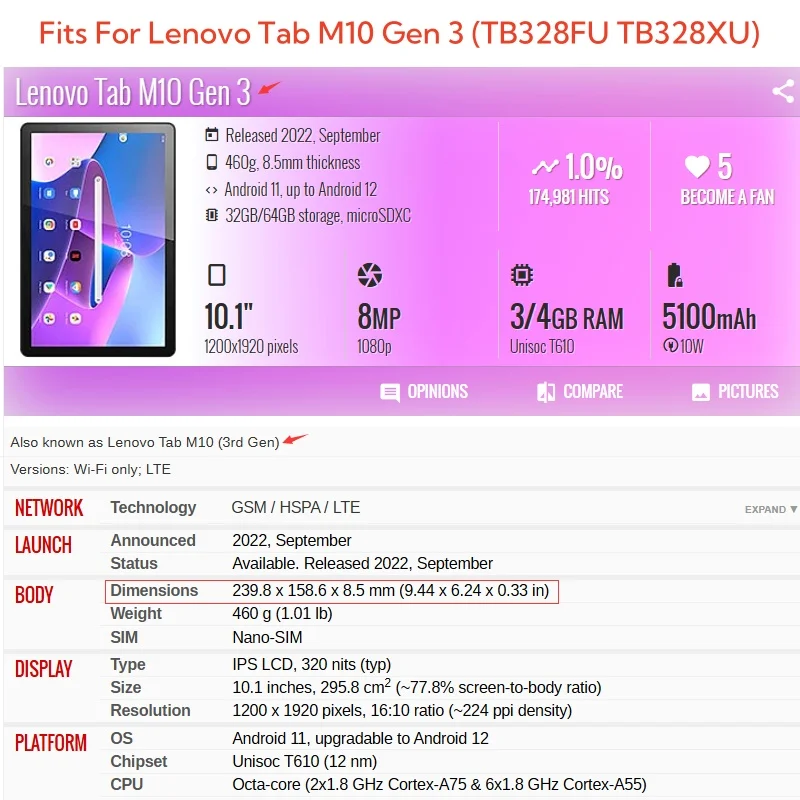 Capa For Lenovo Tab M10 3rd Ge - Lenovo Tablet M10 Accessories recensione e prezzo