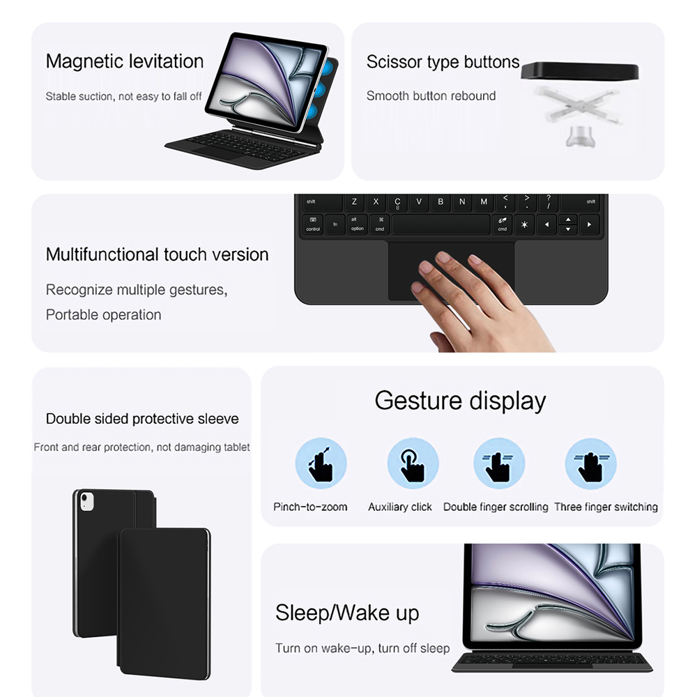 Magic Keyboard Case for iPad A - Ipad Cover Folio recensione e prezzo
