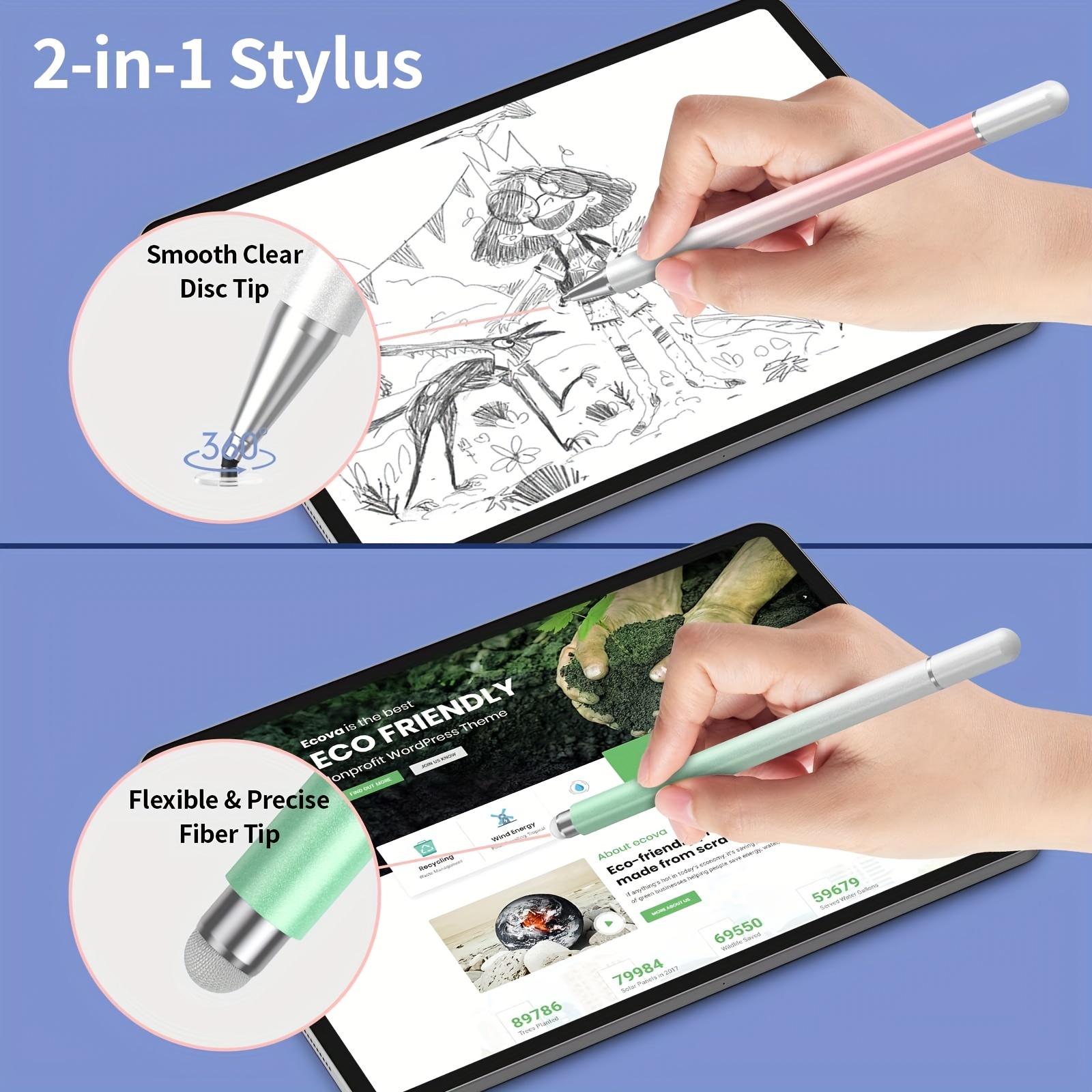 2 in 1 Universal Stylus Pen fo - Drawing Tablet Pen Accessories recensione e prezzo
