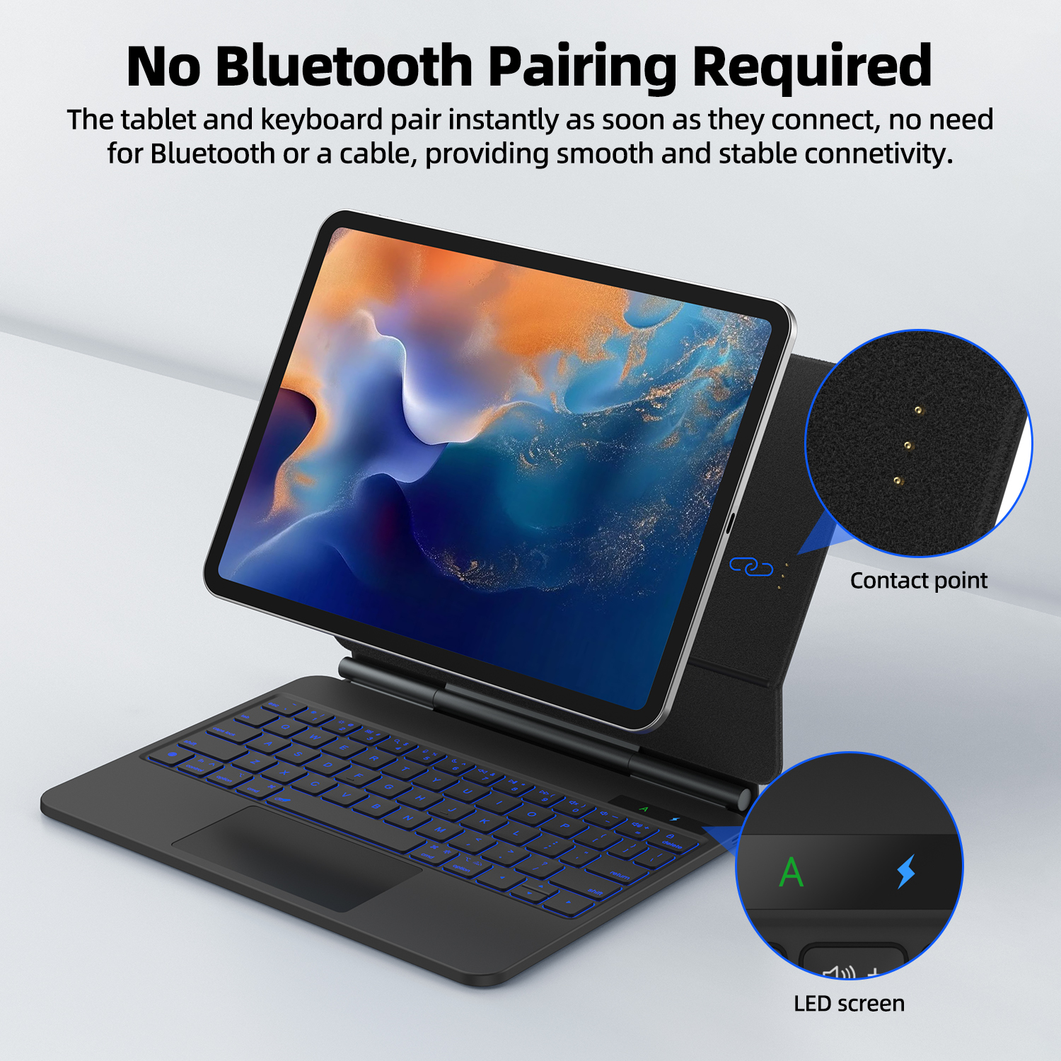 Smart Pogo Pin Keyboard case f - Tablet Accessories Choice Store recensione e prezzo
