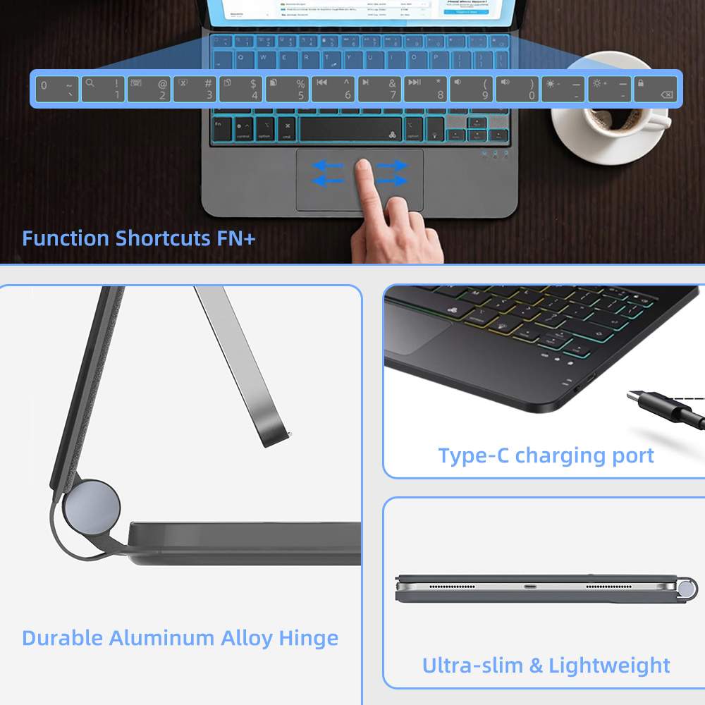Wireless Backlit Keyboard Case - Ipad Cover Folio recensione e prezzo
