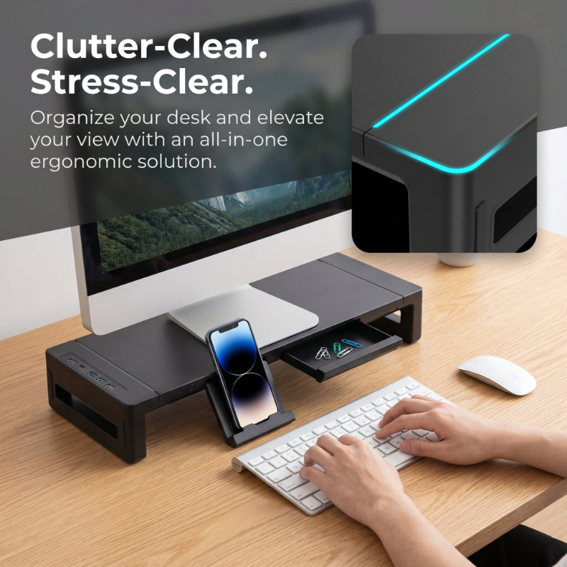 Monitor Stand Riser with Stora - Tablet Stand Adjustable recensione e prezzo
