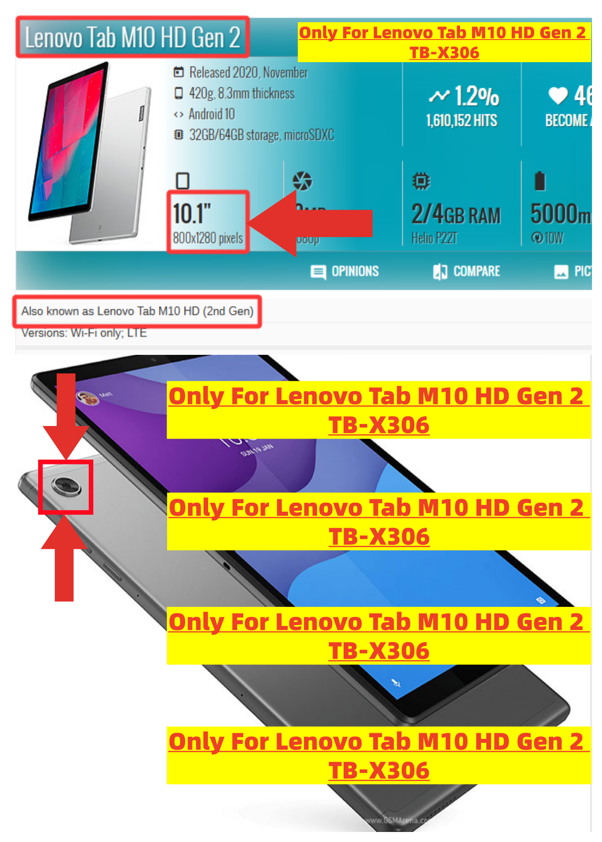 For Lenovo Tab M10 HD 2nd Gen  - Lenovo Tablet M10 Accessories recensione e prezzo