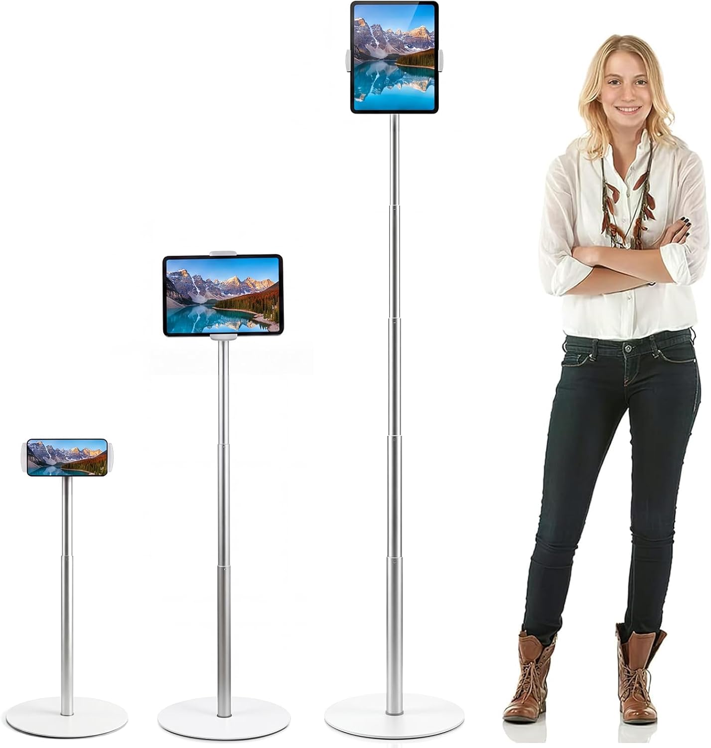 Heavy-Duty iPad Floor Stand -  - Tablet Stand Adjustable recensione e prezzo