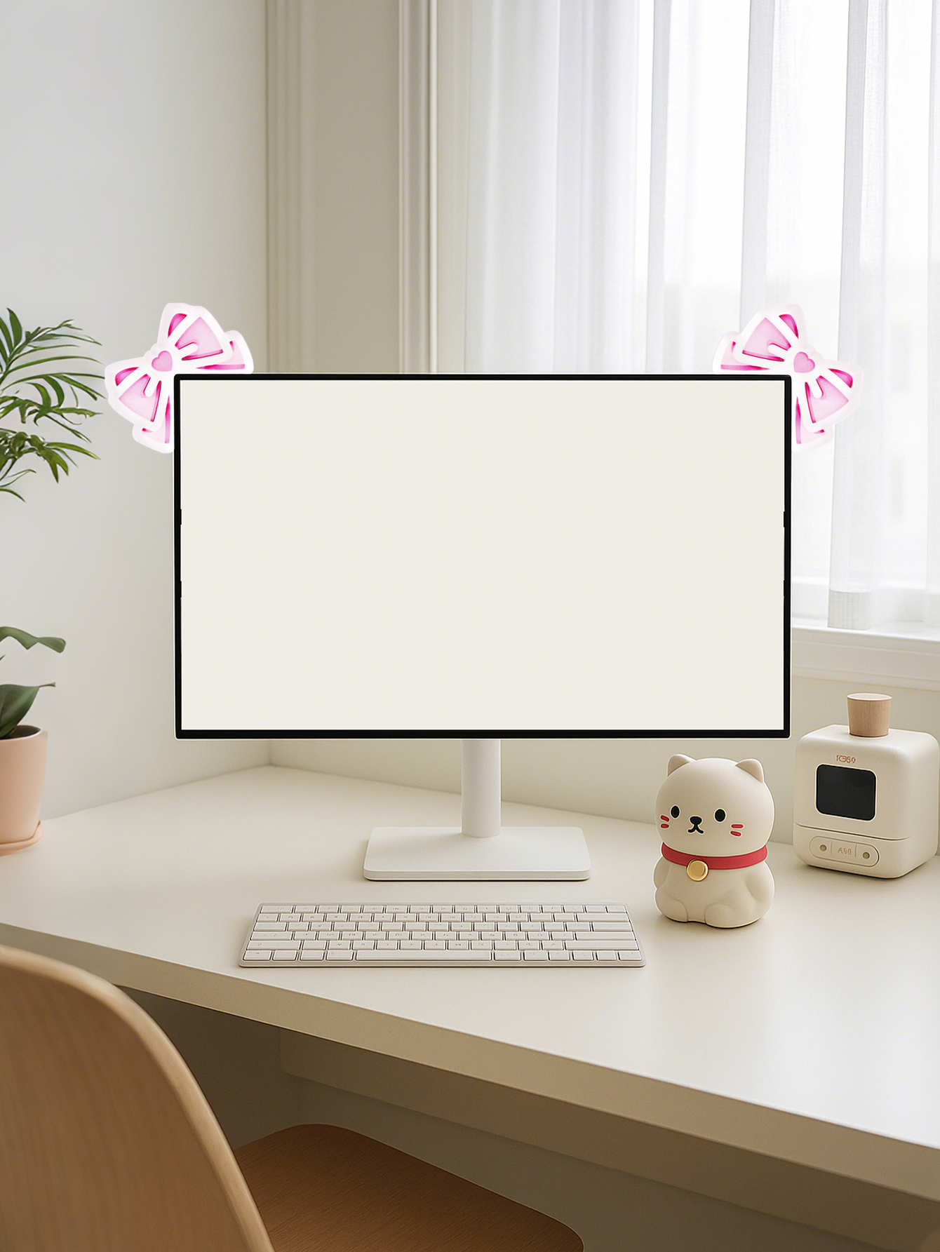 Kawaii Bow Monitor Decor Pink  - Tablet Lap Desk recensione e prezzo